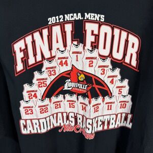 2012 NCAA Mens Final Four Louisville Cardinals Basketball T Shirt 3XL Blue 84